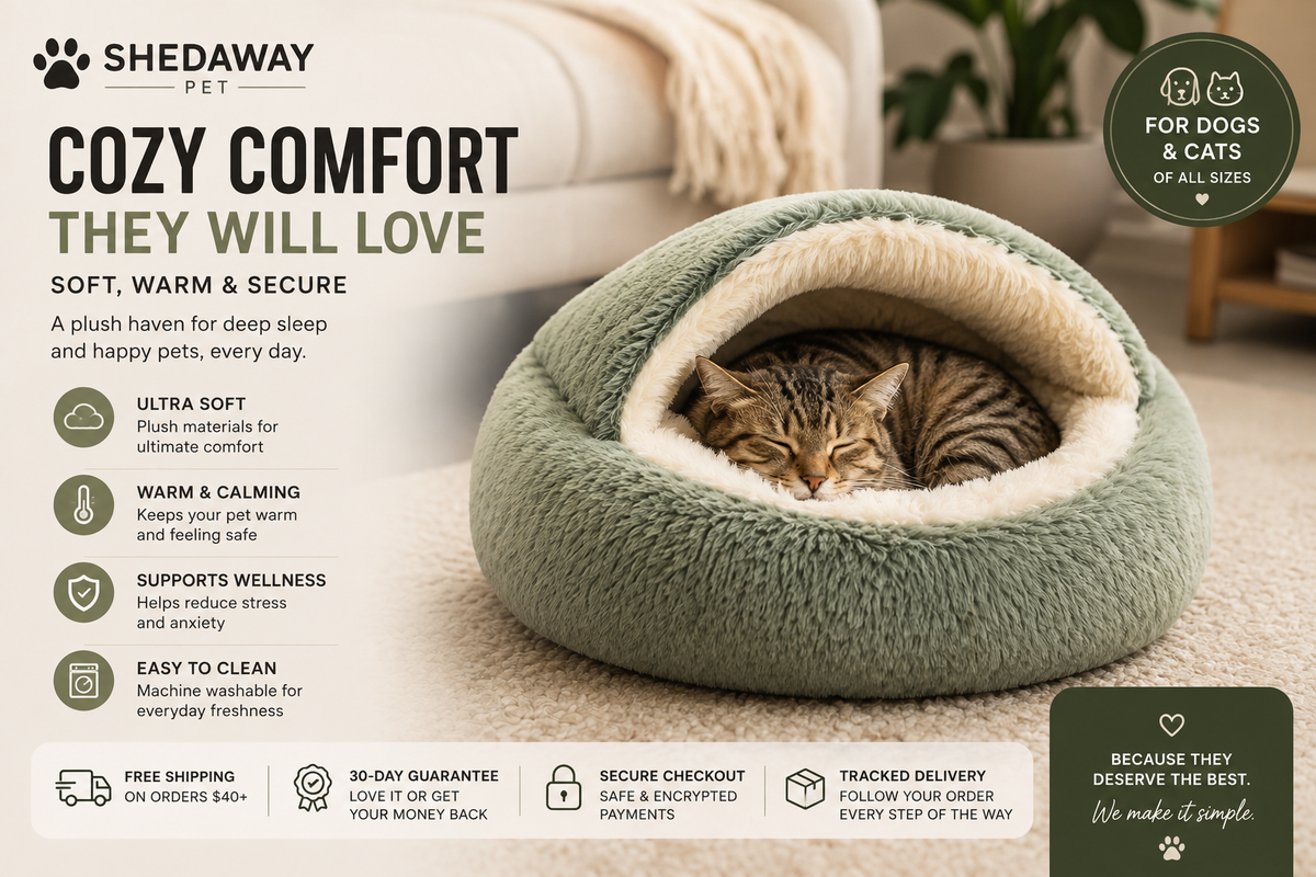ShedAway™ Cozy Nest Bed – Ultimate Comfort for Dogs & Cats