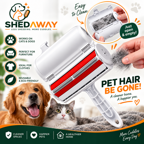 ShedAway™ Self-Cleaning Pet Hair Roller